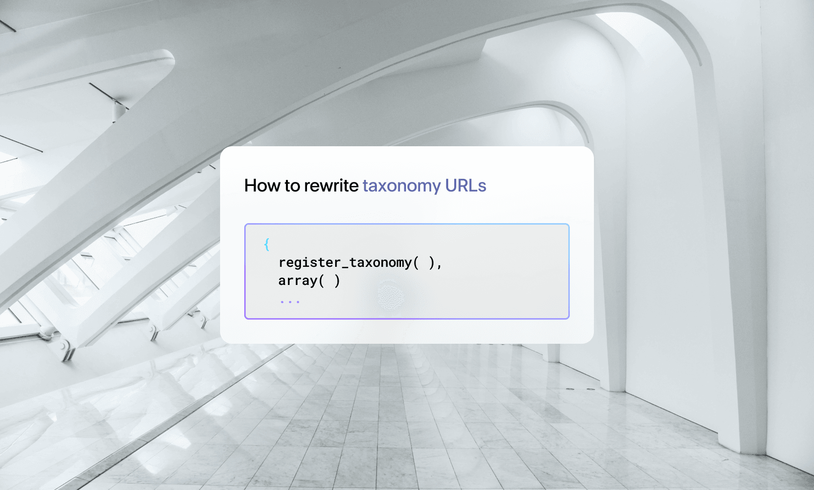 rewrite taxonomy url wordpress